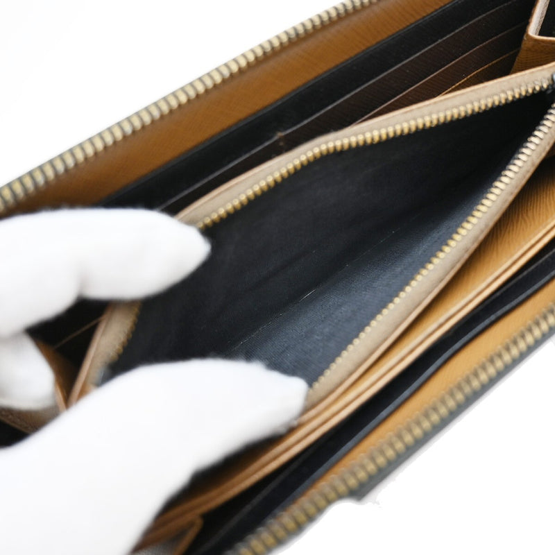 Prada 2 Set Long Zipper Wallet 6 Hooks