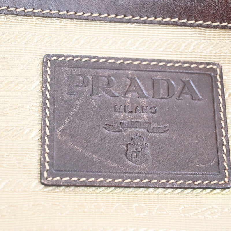 Prada Milano Logo Shoulder Bag Canvas