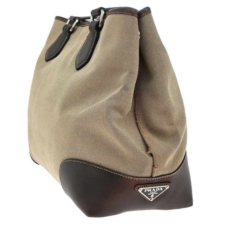 Prada Milano Logo Shoulder Bag Canvas