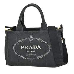 Prada Logo Canapa 2Way Shoulder Hand Bag