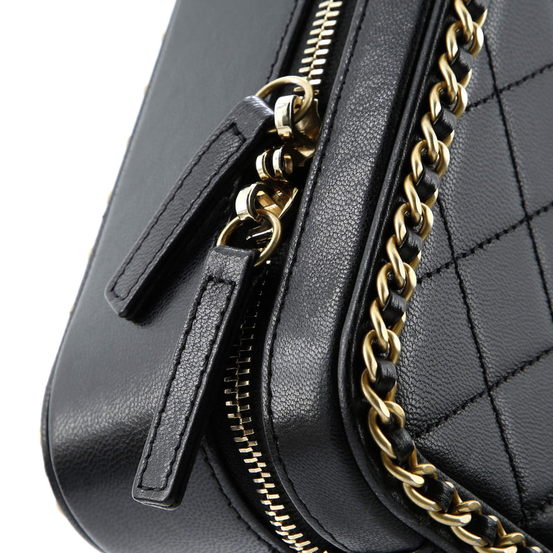Chanel Filigree Vanity Case Quilted