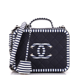 Chanel Filigree Vanity Case Quilted