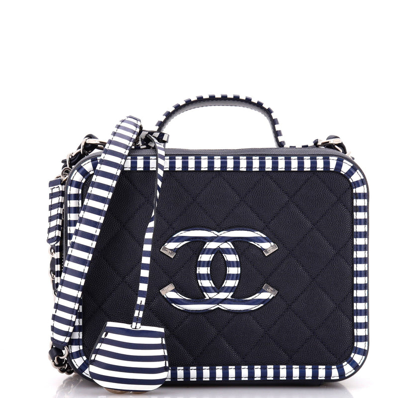 Chanel Filigree Vanity Case Quilted