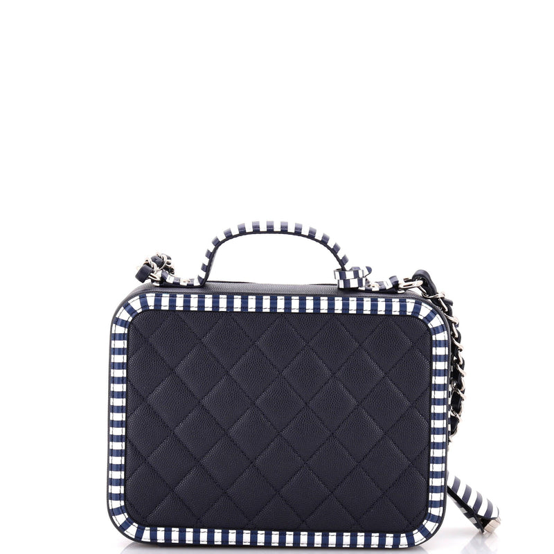 Chanel Filigree Vanity Case Quilted
