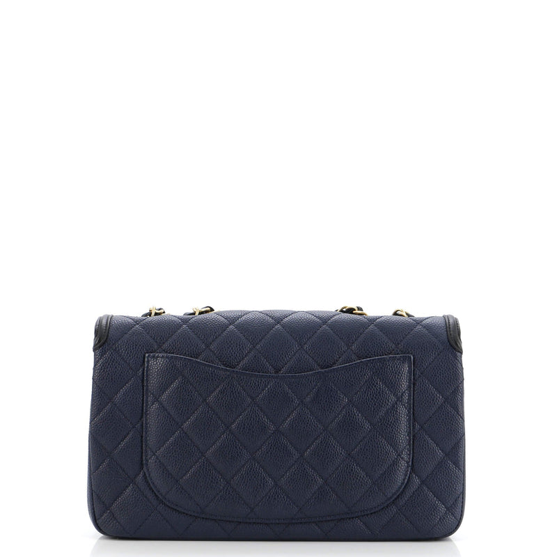 Chanel Filigree Flap Bag Quilted Caviar