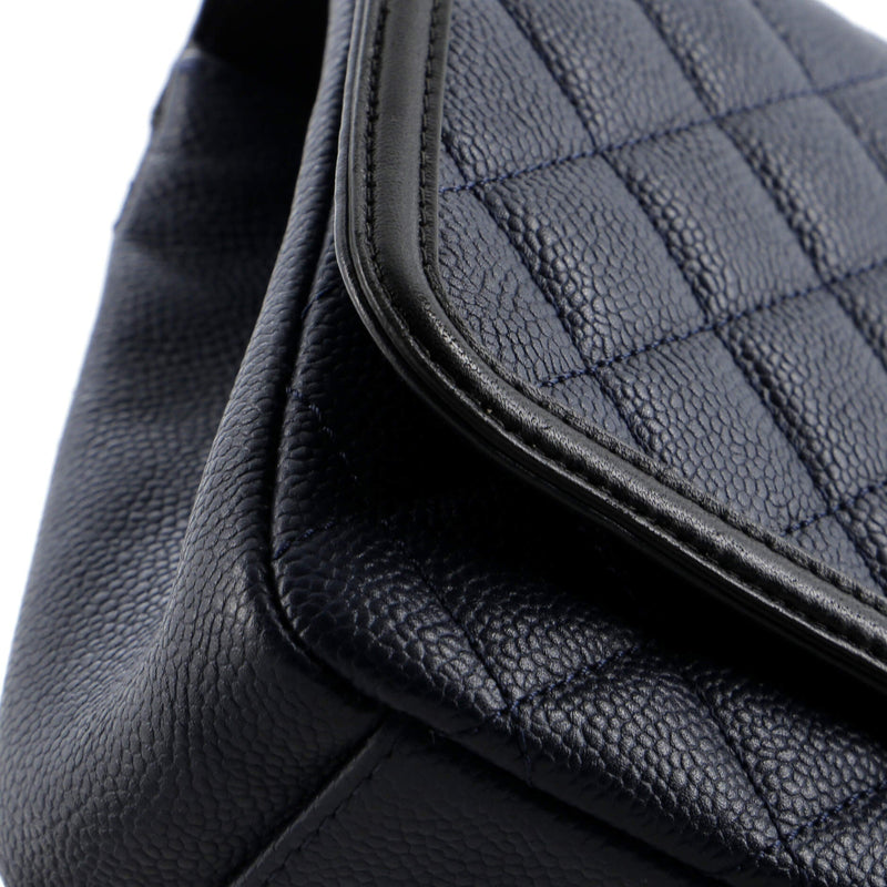 Chanel Filigree Flap Bag Quilted Caviar