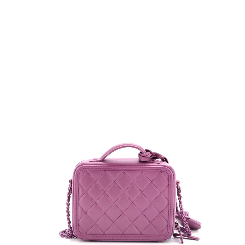 Chanel Filigree Vanity Case Quilted