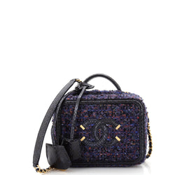 Chanel Filigree Vanity Case Quilted