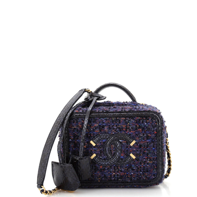 Chanel Filigree Vanity Case Quilted