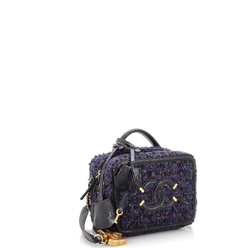 Chanel Filigree Vanity Case Quilted