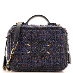 Chanel Filigree Vanity Case Quilted