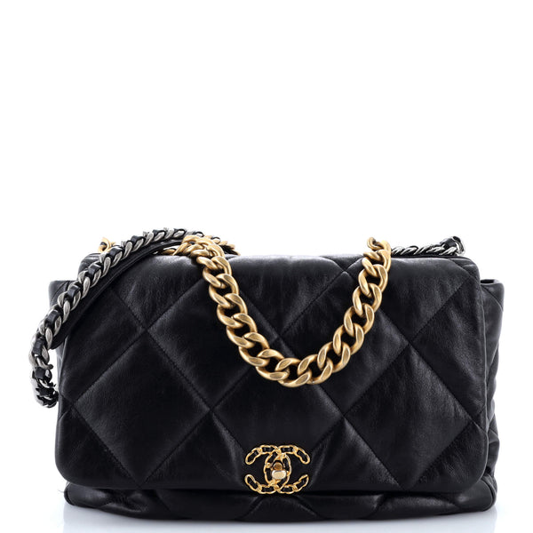 Chanel 19 Flap Bag Quilted Leather Maxi