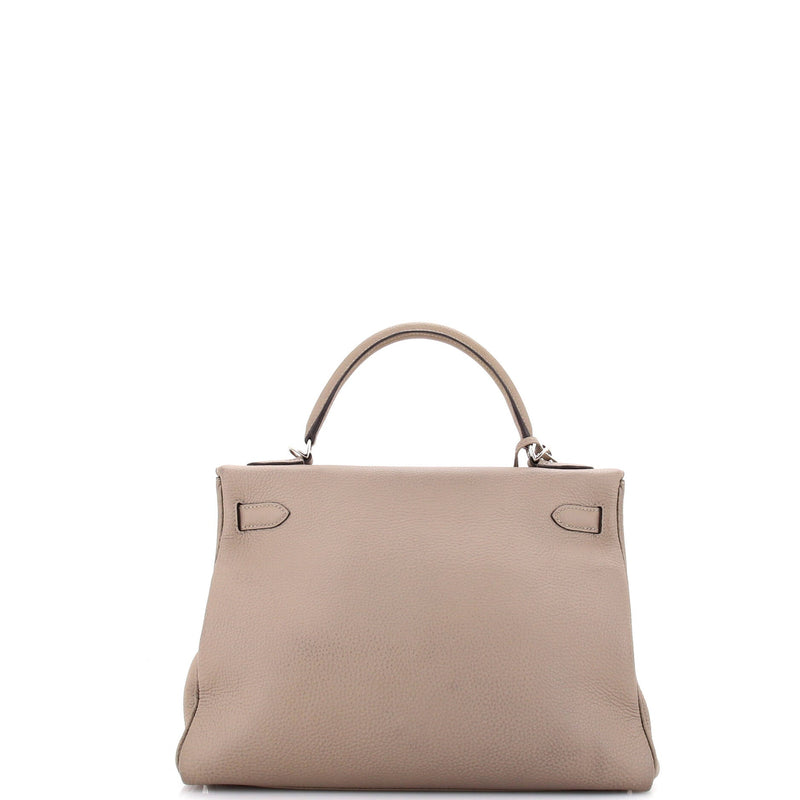Hermes Kelly Handbag Grey Togo With