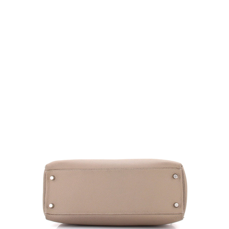 Hermes Kelly Handbag Grey Togo With