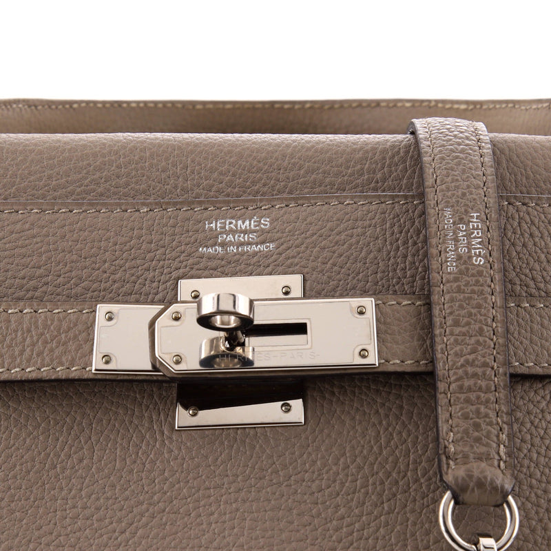 Hermes Kelly Handbag Grey Togo With
