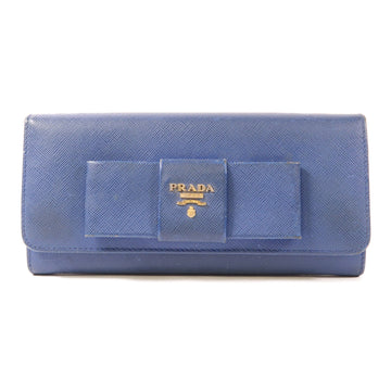 Prada Ghw Long Wallet Calfskin Leather