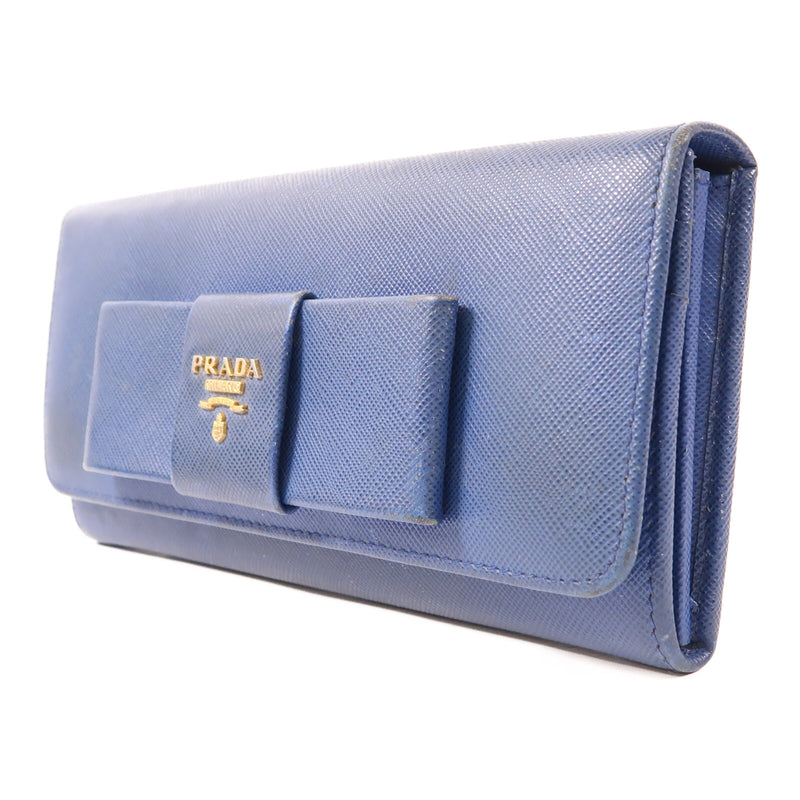 Prada Ghw Long Wallet Calfskin Leather