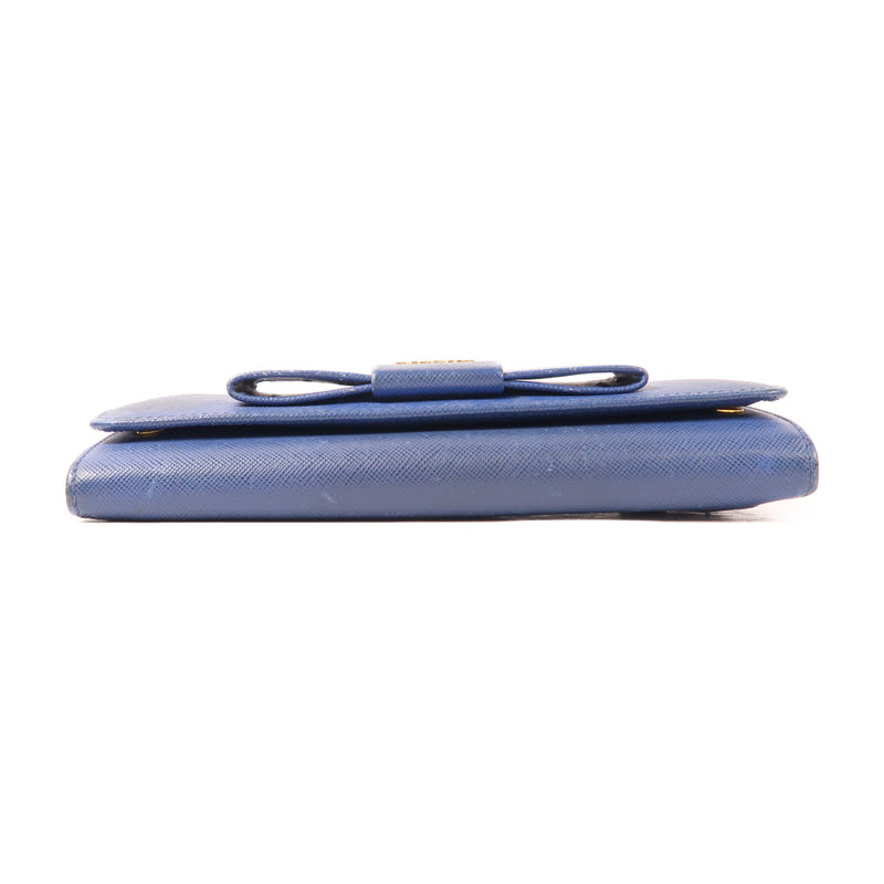 Prada Ghw Long Wallet Calfskin Leather