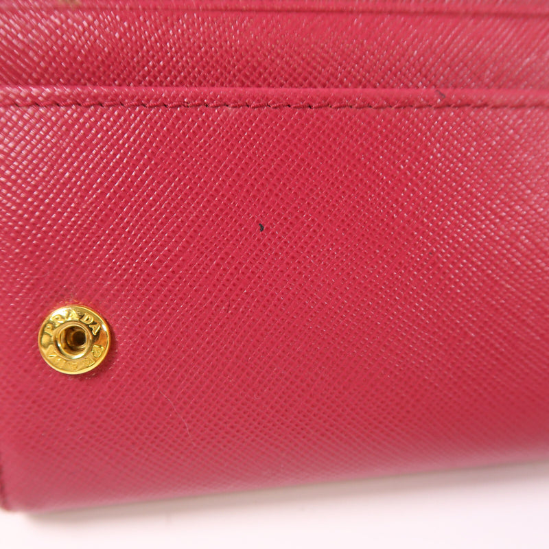 Prada Ghw Long Wallet Calfskin Leather