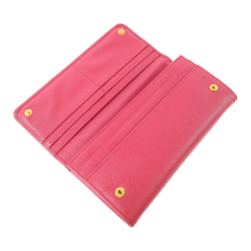 Prada Ghw Long Wallet Calfskin Leather