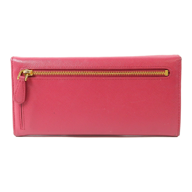 Prada Ghw Long Wallet Calfskin Leather