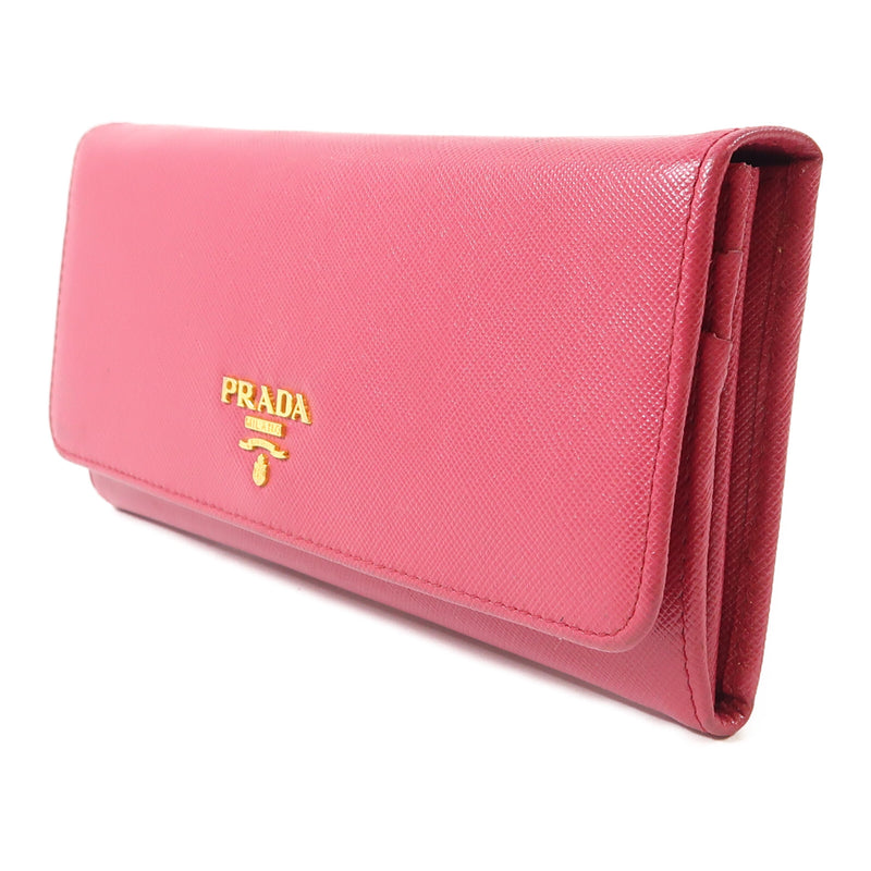 Prada Ghw Long Wallet Calfskin Leather