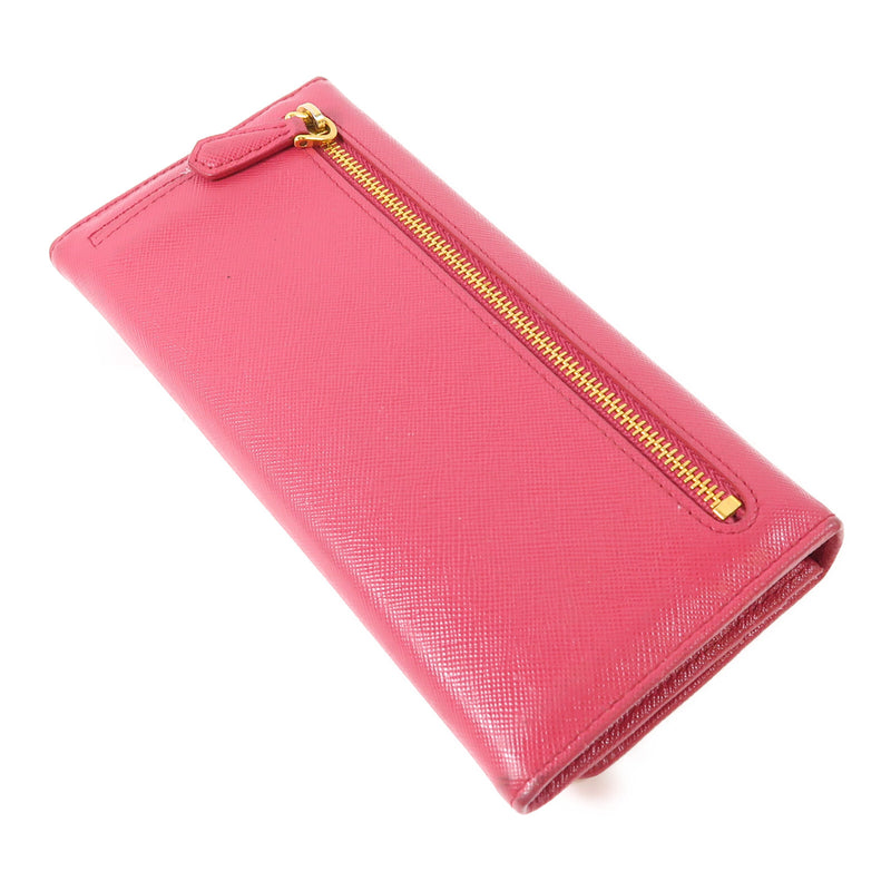Prada Ghw Long Wallet Calfskin Leather