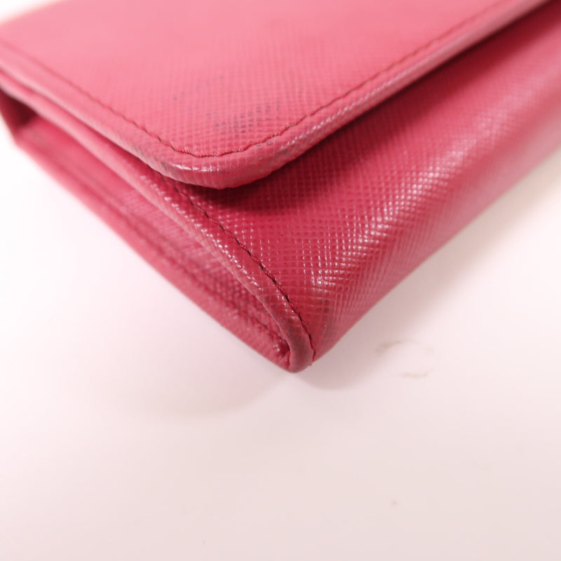 Prada Ghw Long Wallet Calfskin Leather