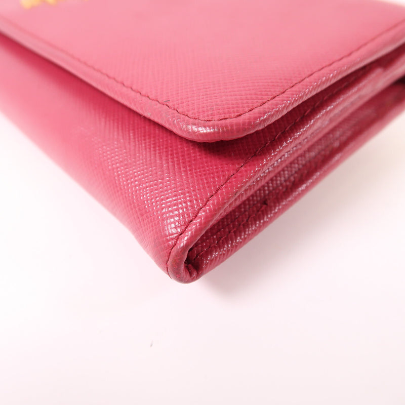 Prada Ghw Long Wallet Calfskin Leather