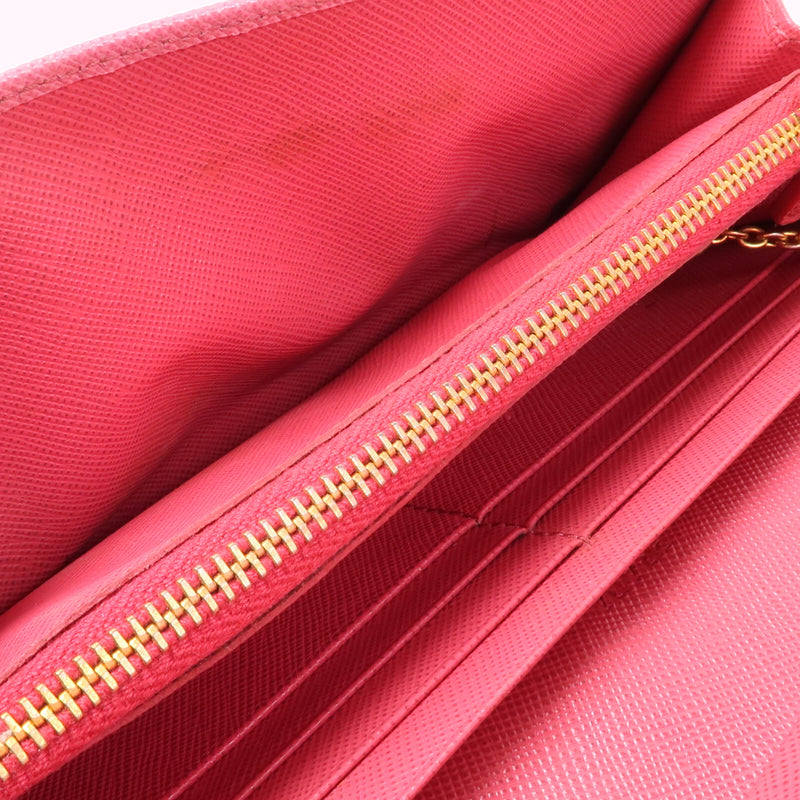 Prada Ghw Long Button Wallet Saffiano