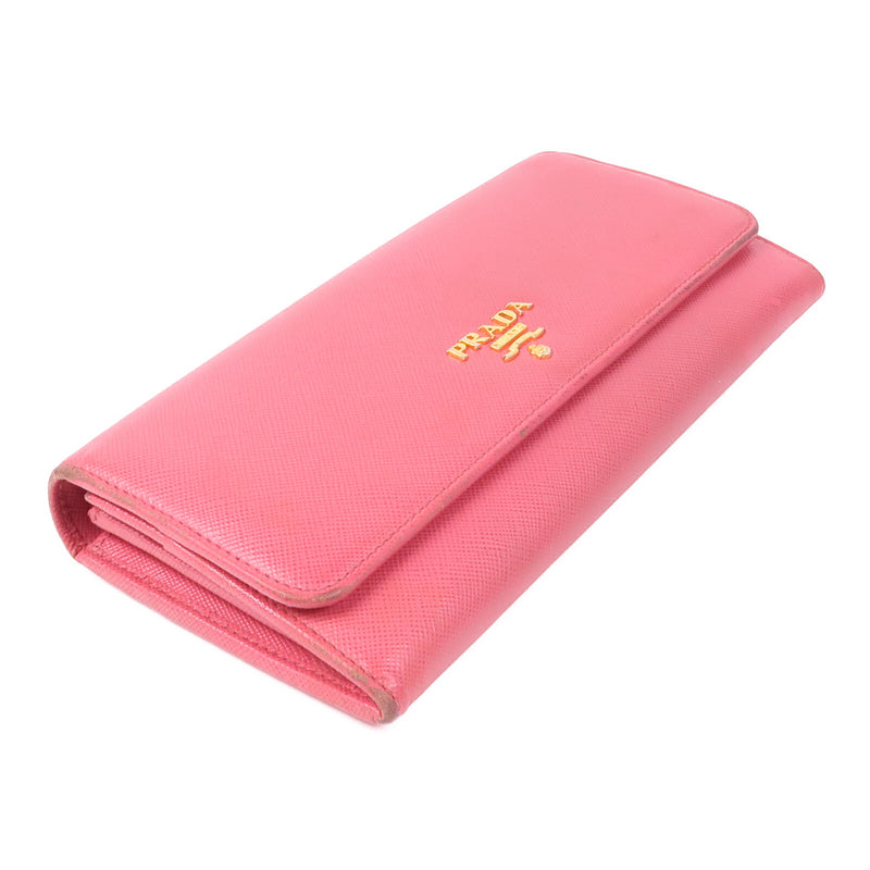 Prada Ghw Long Button Wallet Saffiano
