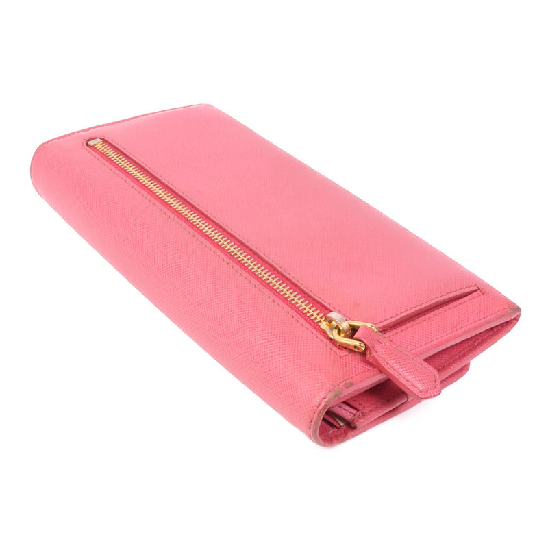 Prada Ghw Long Button Wallet Saffiano