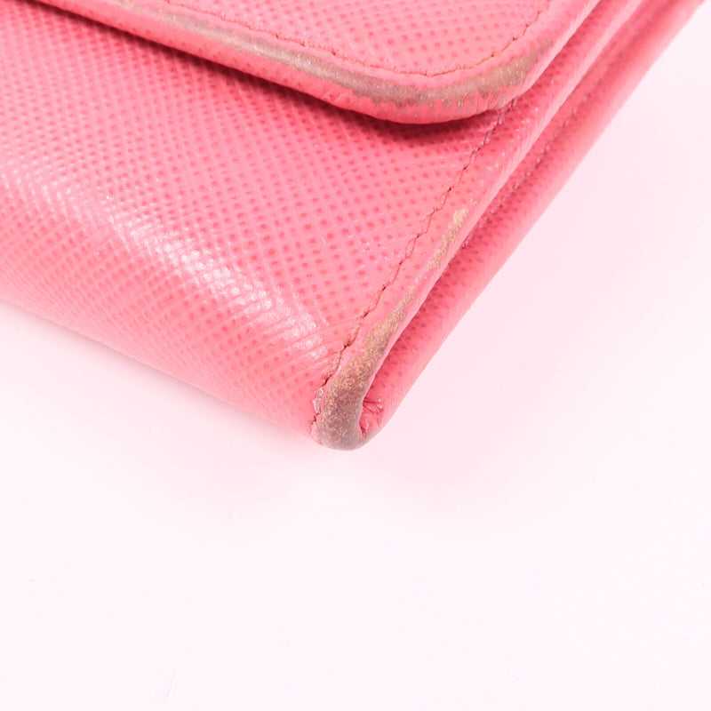 Prada Ghw Long Button Wallet Saffiano