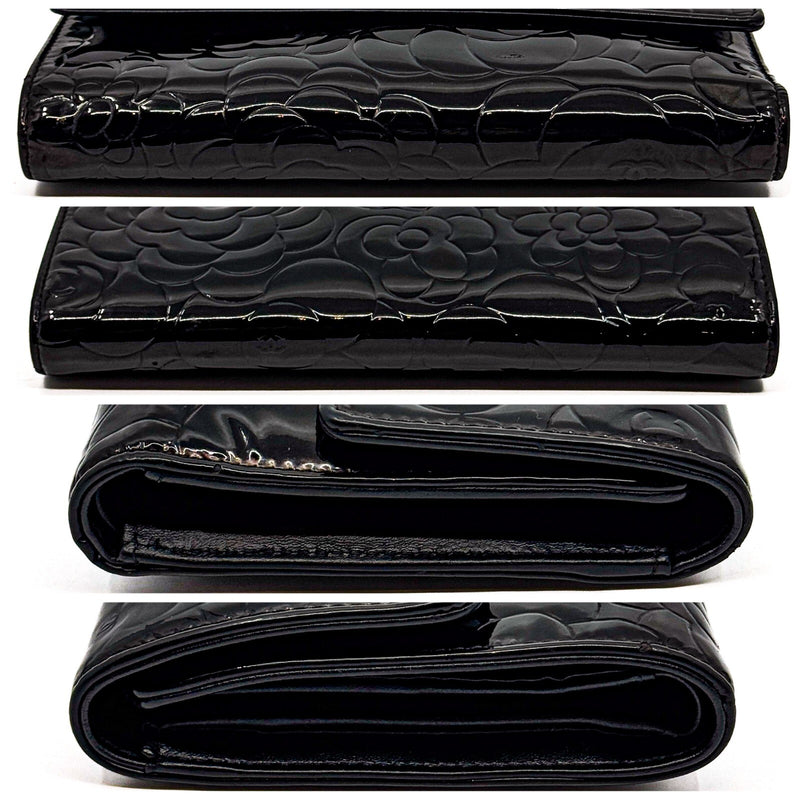 Chanel Camellia Coco Mark Trifold Long