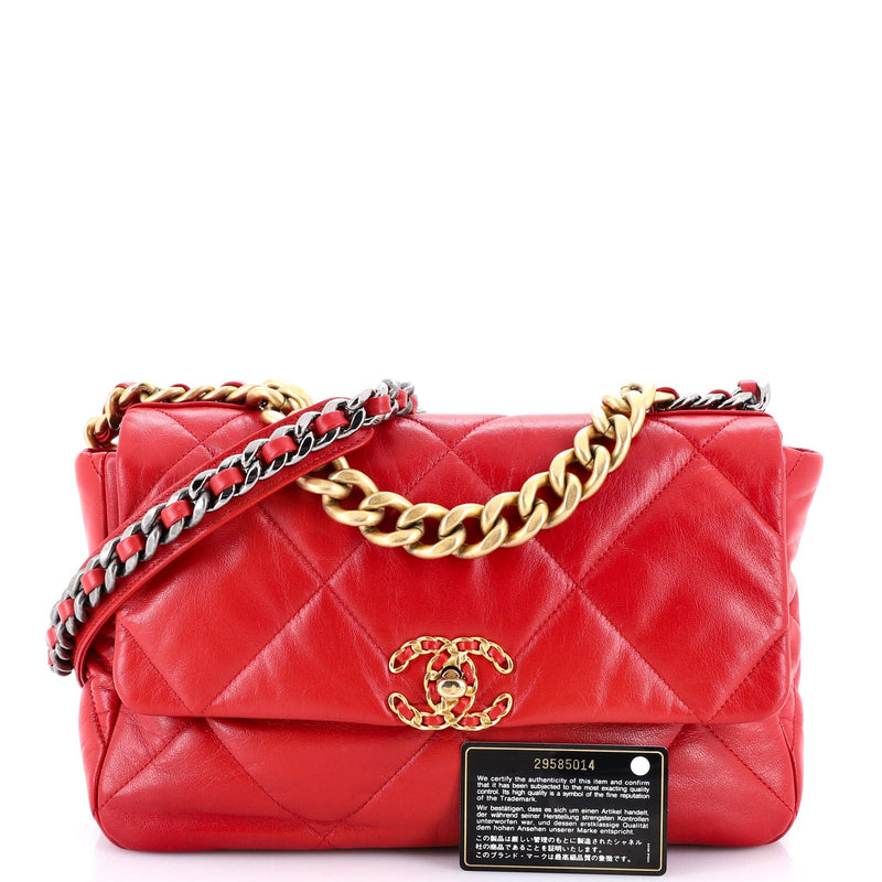 Chanel 19 Flap Bag Quilted Leather Large