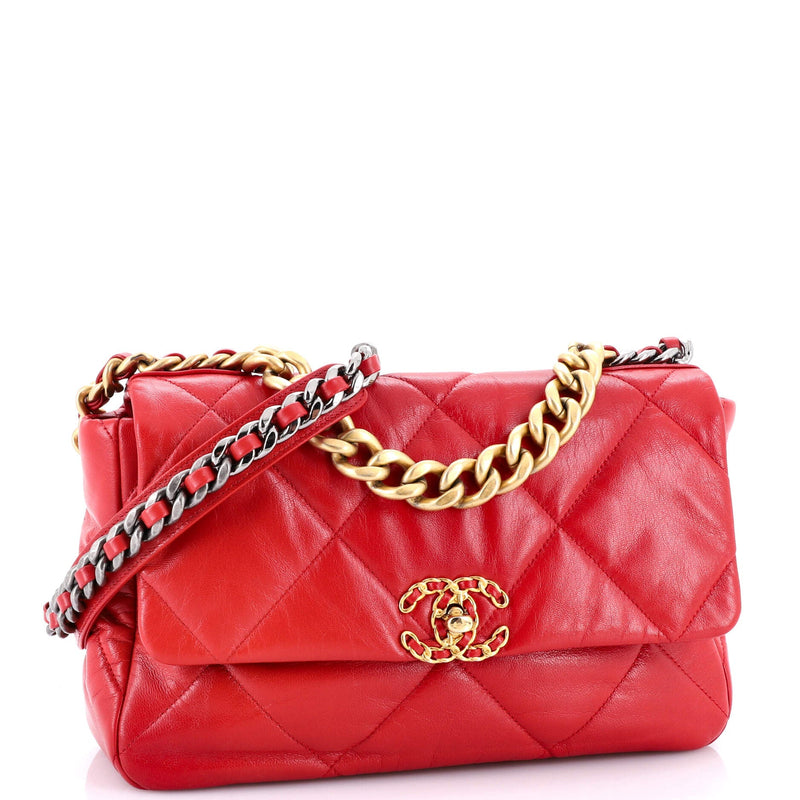 Chanel 19 Flap Bag Quilted Leather Large