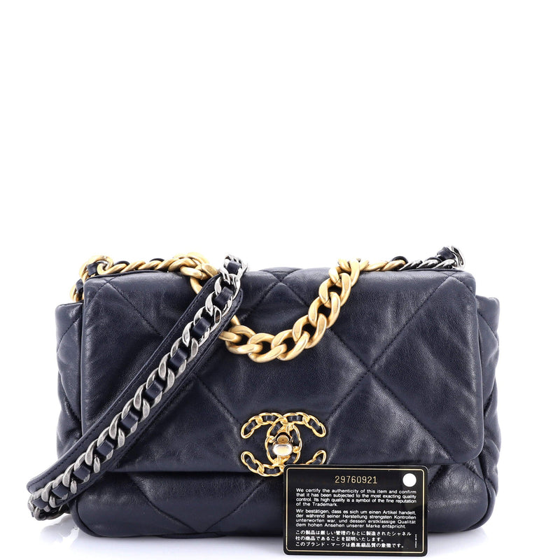 Chanel 19 Flap Bag Quilted Leather