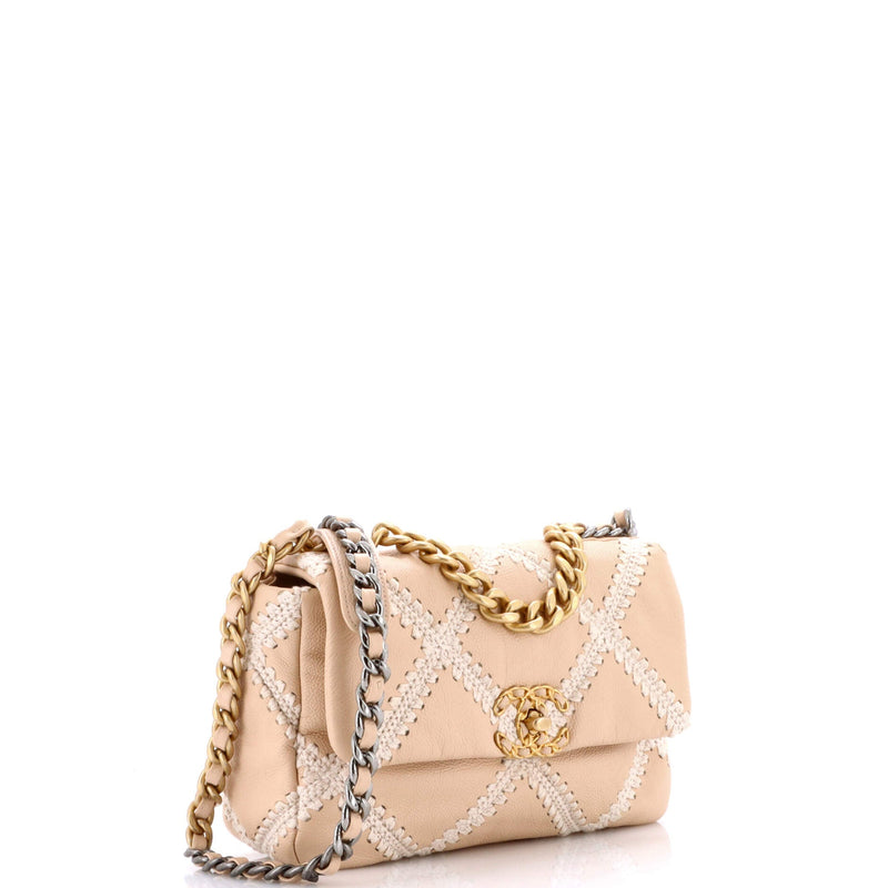 Chanel 19 Flap Bag Crochet Quilted