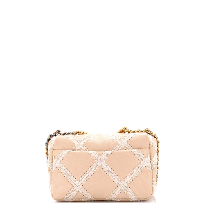 Chanel 19 Flap Bag Crochet Quilted