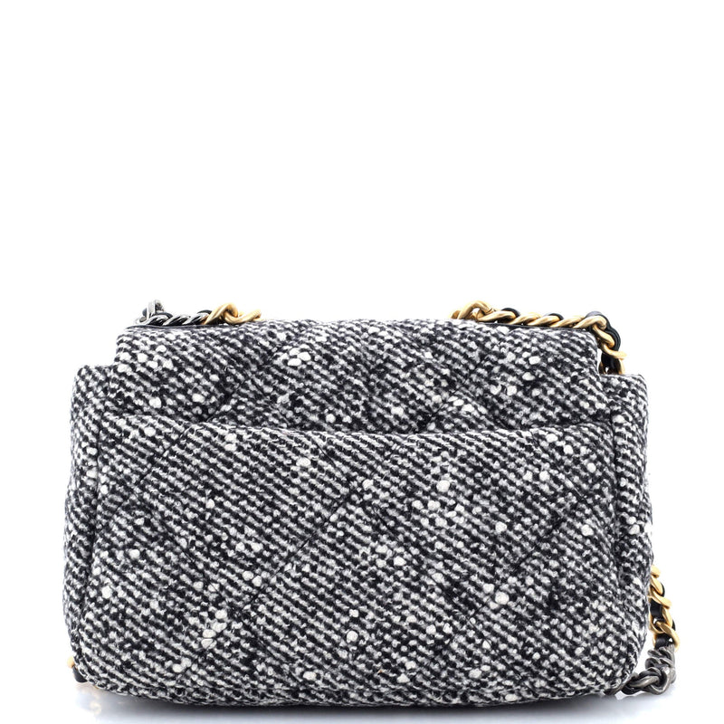 Chanel 19 Flap Bag Quilted Wool Medium