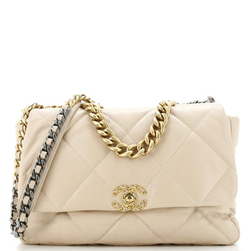 Chanel 19 Flap Bag Quilted Leather Maxi