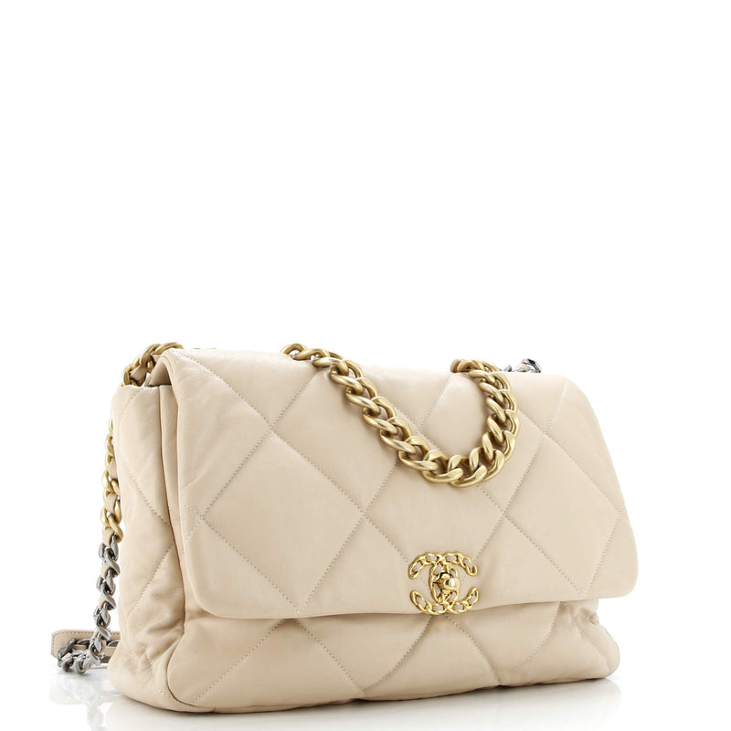 Chanel 19 Flap Bag Quilted Leather Maxi