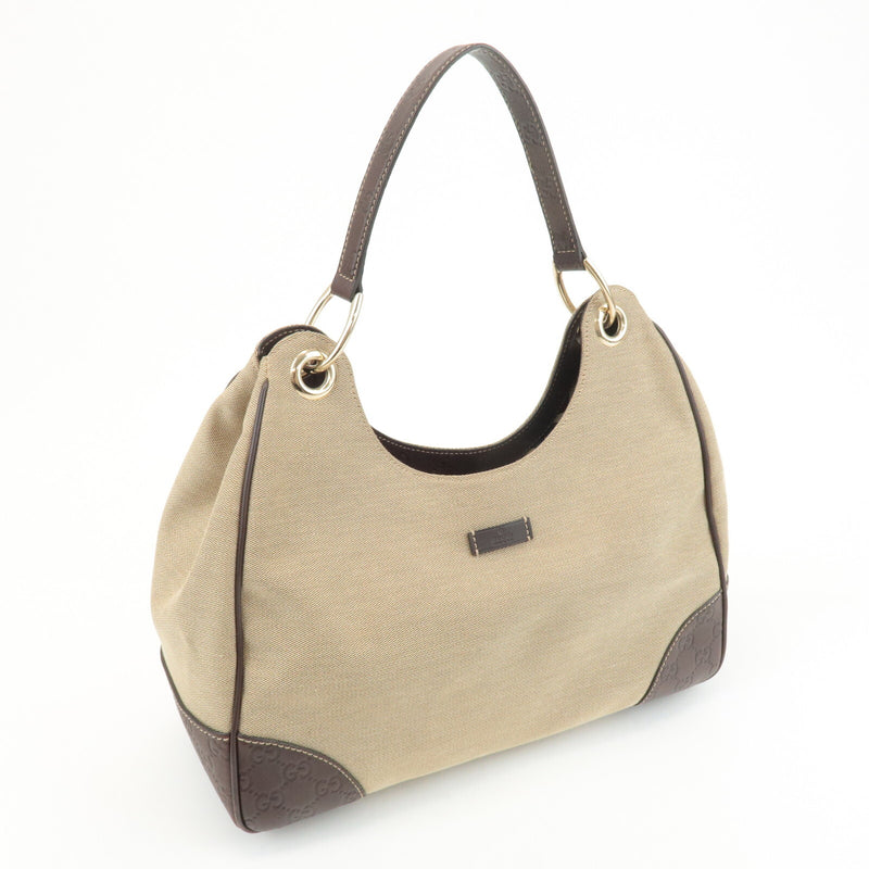 Gucci Canvas Leather Shoulder Bag