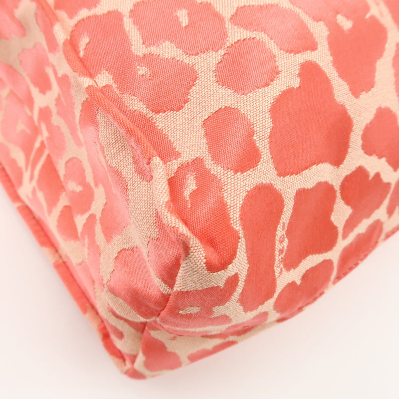 Fendi Canvas Leather Leopard Tote