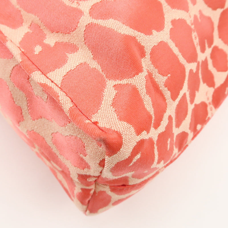 Fendi Canvas Leather Leopard Tote