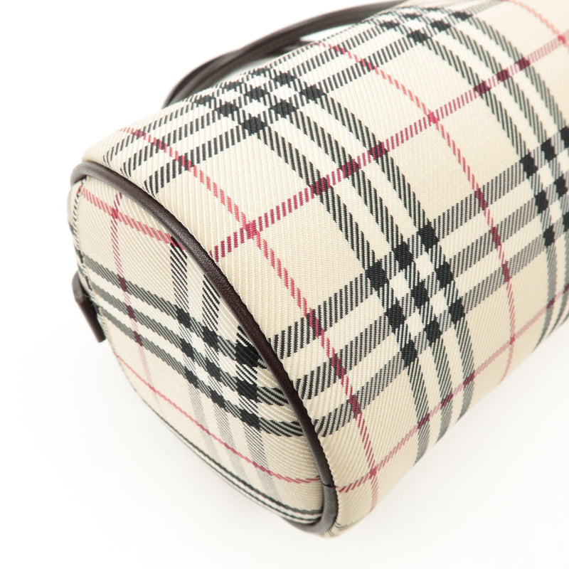 Burberry Leather Canvas Hand Bag