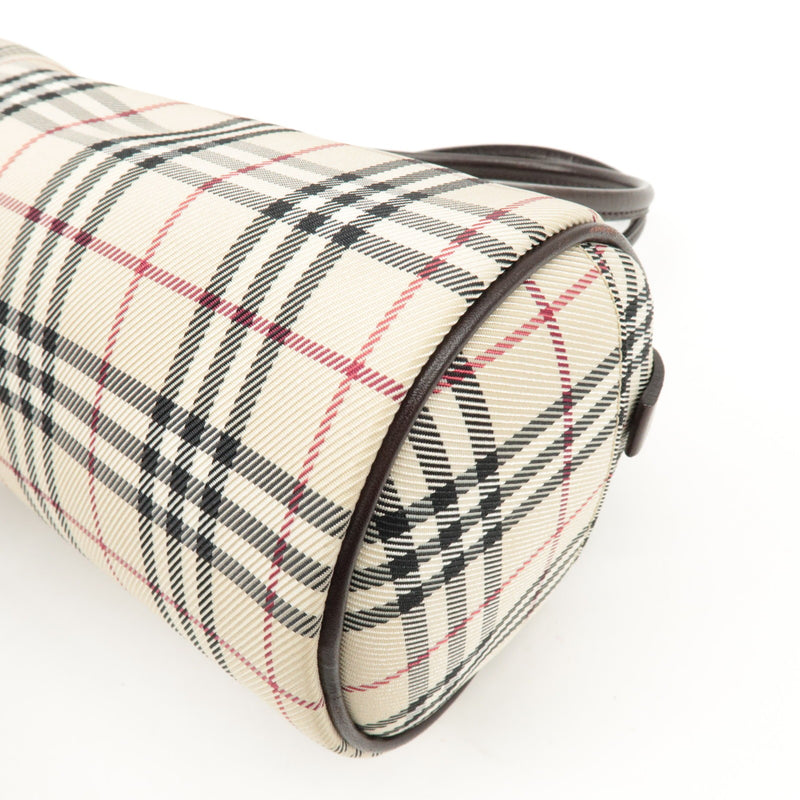 Burberry Leather Canvas Hand Bag