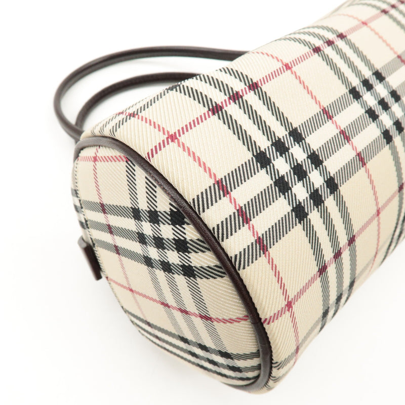 Burberry Leather Canvas Hand Bag