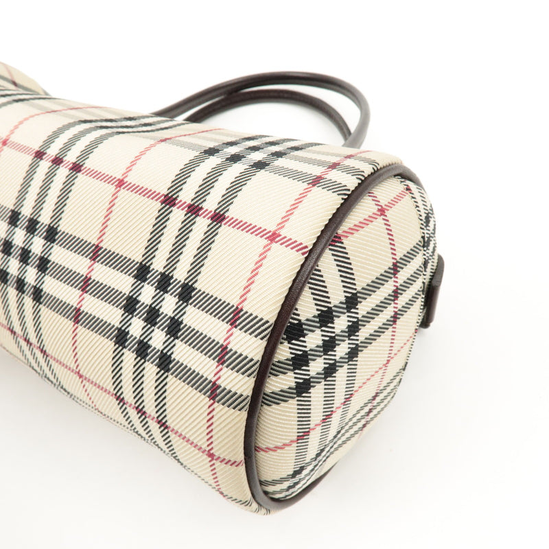 Burberry Leather Canvas Hand Bag
