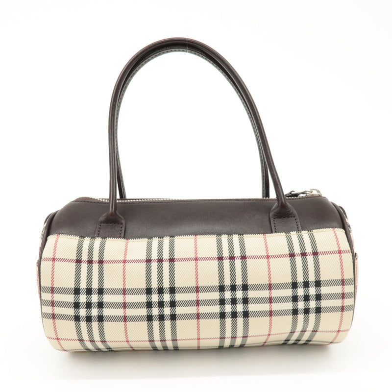 Burberry Leather Canvas Hand Bag